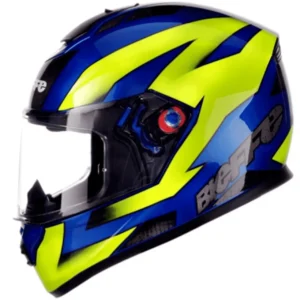 Capacete Bieffe B-12 Flat Azul & Amarelo