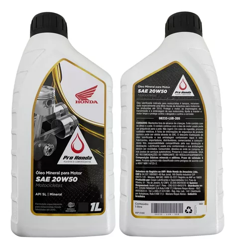 Óleo Genuíno Honda 20W50 Moto 1 litro 08233LUB205