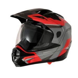 Capacete Crossover Adventure Cinza/Vermelho X11 Tam 60