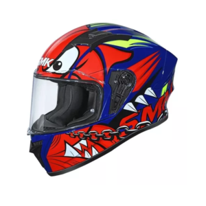 Capacete SMK Stellar monster Vermelho azul Tam 62